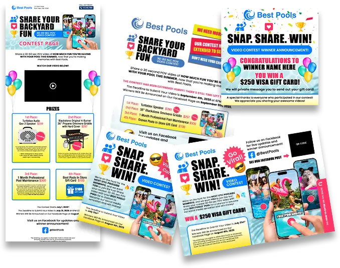 Contest landing page mockup